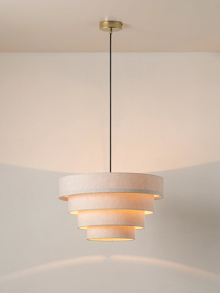 Mio - Tiered Linen Lampshade | Elegant Layered Light Shade